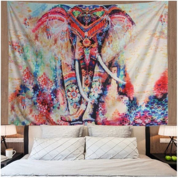 Urban Outfitters Other - UO Watercolor Elephant Bohemian Tapestry Wall Hang